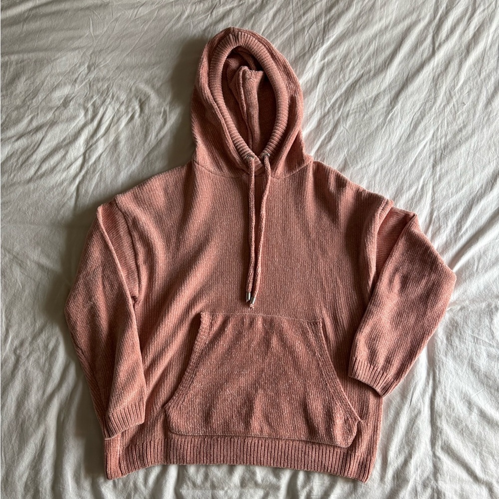 Cozy Pink Hooded Sweater